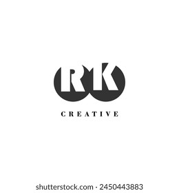 Marca de idea de moda de etiqueta creativa de la empresa RK inicial