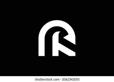 Initial RK KR modern monogram and elegant logo design, Professional Letters Vector Icon Logo on black background.
