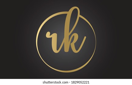 Logo de la letra rk inicial con plantilla de vector de tipografía de negocios moderna y creativa. Diseño del logotipo de rk de carta creativa.