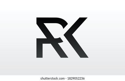 Initial rk letter logo with creative modern business typography vector template. Creative letter rk logo design.