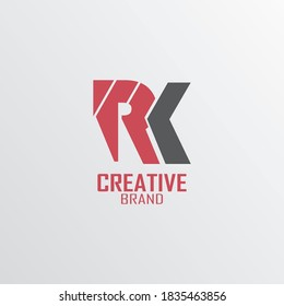 Initial RK letter luxury beauty, RK Letter Logo Design Template Vector