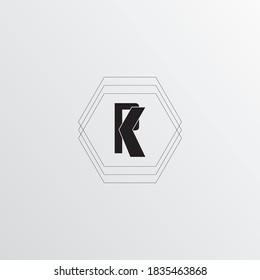 Initial RK letter luxury beauty, RK Letter Logo Design Template Vector