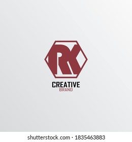 Initial RK letter luxury beauty, RK Letter Logo Design Template Vector