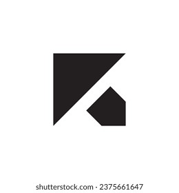 Initial RK Letter Pen Mouse Pointer logo design