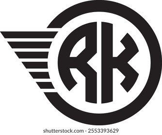 Initial RK logo design RK modern monogram and elegant logo design, Professional Letters Vector Icon Logo on background