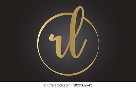 Initial rl letter logo with creative modern business typography vector template. Creative letter rl logo design.