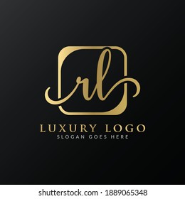 Initial rl letter Logo Design Modern Typography Vector Template