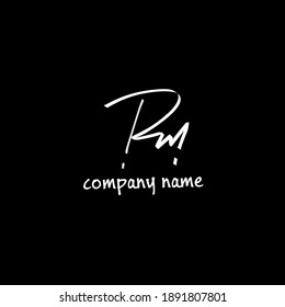 Initial Rm beauty monogram and elegant logo design