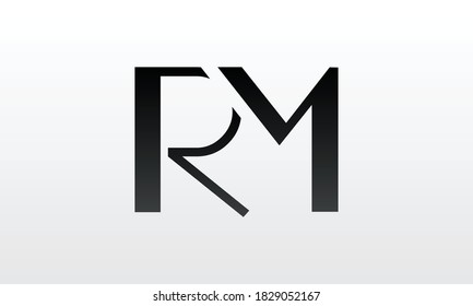 Initial rm letter logo with creative modern business typography vector template. Creative letter rm logo design.
