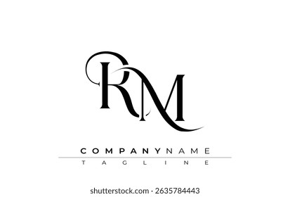 Initial RM Logo Design Vector. Elegant Monogram Logo Design with Decorative Elements and Typography
