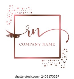 Initial RN calligraphy company eye and eyelash handwriting