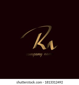 vector de plantilla de logotipo de escritura a mano Rn inicial