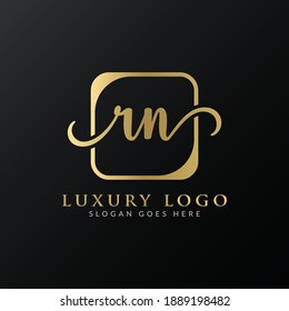 Initial rn letter Logo Design Modern Typography Vector Template. Creative Luxury letter rn logo design.