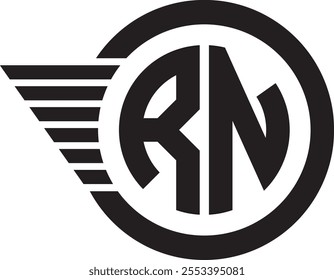 Initial RN Logo Design NR modern monogram and elegant logo design, Professional Letters Vector Icon Logo on background