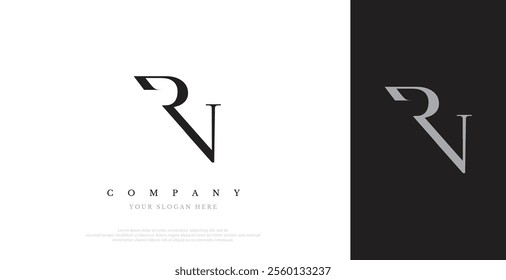Initial RN Logo Design Vector 