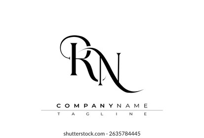 Initial RN Logo Design Vector. Elegant Monogram Logo Design with Decorative Elements and Typography