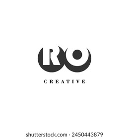 Initial RO company creative label trendy idea brand