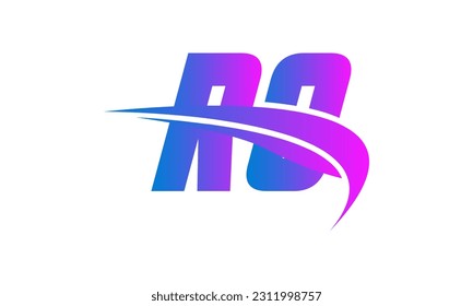 Logotipo de carta RO inicial con plantilla de vectores gráficos de diseño Swoosh para identidad de empresa y empresa.