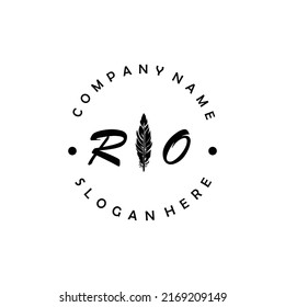 Initial RO letter logo vector illustration