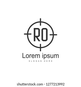 Initial RO Logo Template. Minimalist letter logo template design