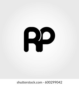 initial rp black business logo