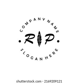 Ursprüngliche RP-Buchstaben Logo, Vektorgrafik