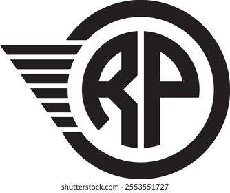 Initial RP logo design PR modern monogram and elegant logo design, Professional Letters Vector Icon Logo on background