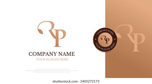 Initial RP Logo Design Vector 