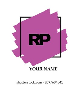Initial RP logo template vector illustration