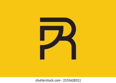 Initial RP PR modern monogram and elegant logo design, Professional Letters Vector Icon Logo on luxury background.