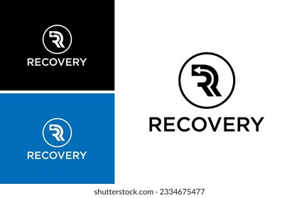 Initial Rr Logo Circle R Design With Dynamic Recovery Concept