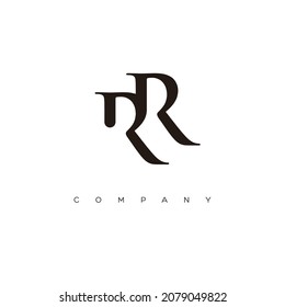 Initial RR logo design vector