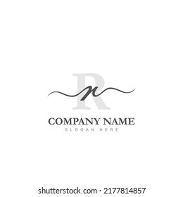  Initial RR logo luxury beauty template illustration