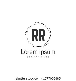 Initial RR Logo Template. Minimalist letter logo template design