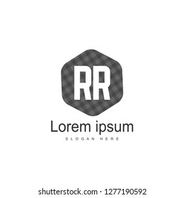 Initial RR Logo Template. Minimalist letter logo template design