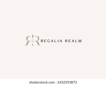  Initial RR for Regalia Realm Lady Preneur Logo Template for businesswoman