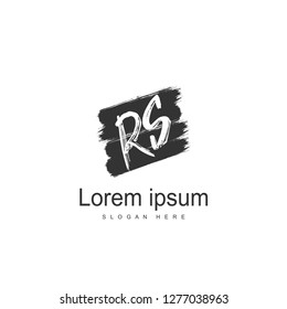 Initial RS Logo Template. Minimalist letter logo template design