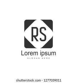 Initial RS Logo Template. Minimalist letter logo template design