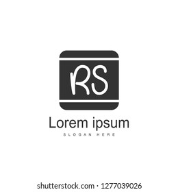 Initial RS Logo Template. Minimalist letter logo template design