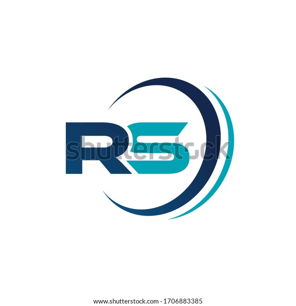 Initial Rs On Circle Style Logo Stock Vector (Royalty Free) 1706883385 ...
