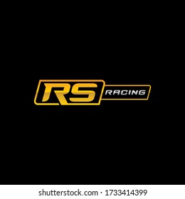 Initial RS RR or R5 racing style logo vector eps 10