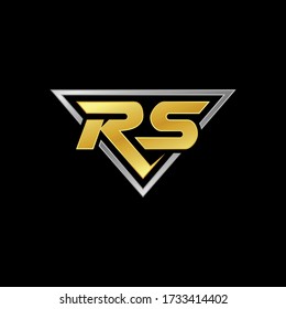 Initial RS RR or R5 racing style logo vector eps 10