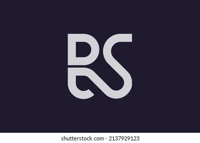 Initial RS SR modern monogram and elegant logo design, Professional Letters Vector Icon Logo on luxury background.