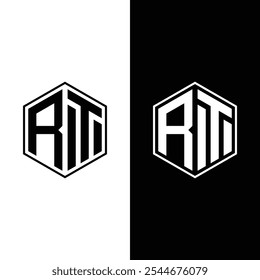 Logo initial de la lettre RT avec Image vectorielle de typographie d'entreprise moderne créative