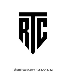 initial RTC Letter Logo Design Monogram Icon Vector Template