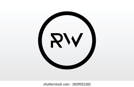 Initial rw letter logo with creative modern business typography vector template. Creative letter rw logo design.