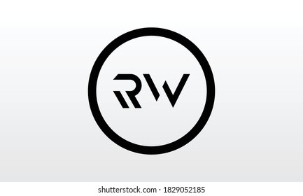 Logo inicial de letra rw con plantilla de vector de tipografía de negocios moderna creativa. Diseño del logotipo de rw de letras creativas.
