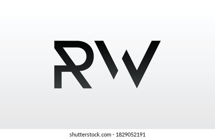 Initial rw letter logo with creative modern business typography vector template. Creative letter rw logo design.