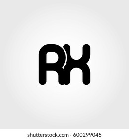 initial rx black business logo