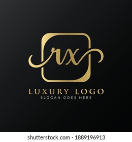 Initial rx letter Logo Design Modern Typography Vector Template